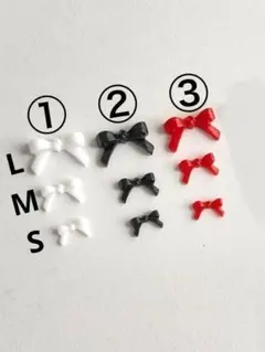 リボン　ネイル パーツ デコ アート　y2k 平成 女児 レトロ