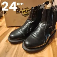 【送料無料】 ドクターマーチン 24cm チェルシーブーツ サイドゴア ドット柄