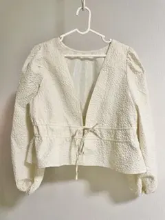 【FREAK'S STORE】ウエストリボンVネックブラウス