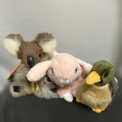 ぬいぐるみセット　コアラ　うさぎ　カルガモ