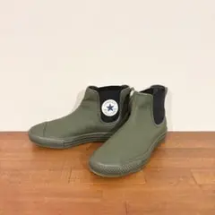 美品　コンバース　オールスター　サイドゴア　23.0センチ　カーキ