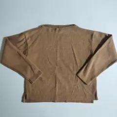 LOWRYS FARM　ボートネックカットソー　М　厚手　キャメル　ブラウン