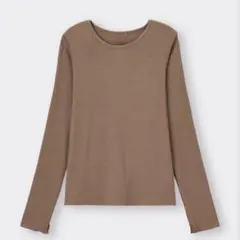 ジーユー♦︎ソフトリブクルーネックT（長袖）　M