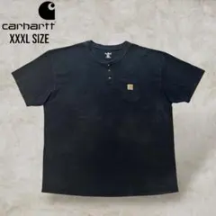 Carhartt K84 ヘンリーネック ポケットT ルーズフィット 黒 3XL