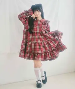 クティールとレトロ ♡ アソートティアードリボンミニワンピースのサムネイル