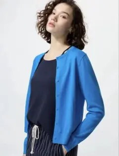 ユニクロ UVカットクルーネックカーディガン