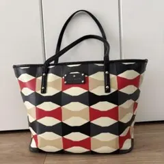 kate spade リボン柄　トートバッグ　A4