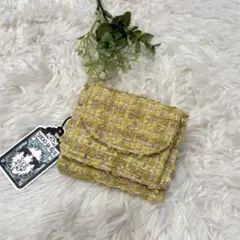 新品✨SHOO-LA-RUE シューラルー 三つ折り財布 小銭入れ ツイード
