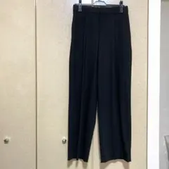UNIQLO ユニクロ タックワイドパンツ L ブラック 黒 美品