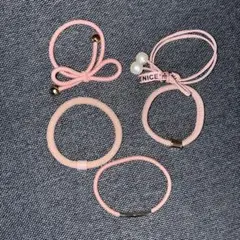 【新品】ピンク　ヘアゴム　５個