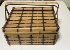 竹製 手付きかご 蓋付き 小物入れ - メルカリ