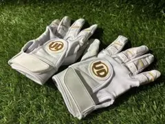 UD バッティング用手袋 ホワイト×ゴールド Sサイズ