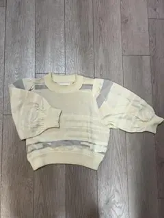 LEINWANDE 半袖サマーニット　ブラウス