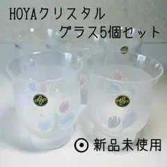 HOYA ホヤクリスタル　グラス　タンブラー　花柄　未使用