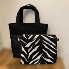 Colette haymanハワイアン モノトーントートバッグとポーチセット 