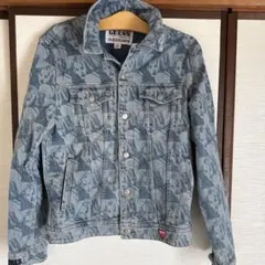 GUESS 顔プリントデニムジャケット