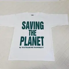 【新品】メンズキャサリンハムネット トップバリュ コラボ Tシャツ S グリーンのサムネイル