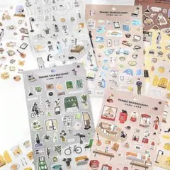 ステッカーセット 6種セット 手帳デコ コラージュ マンスリー