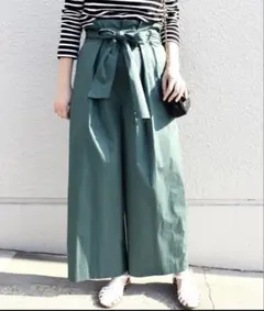 コットンリボン　シップス　ワイドパンツ　SHIPS M 38