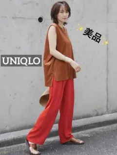 k0503 ✨️美品✨️ UNIQLO エアリズムコットンオーバーサイズT ブラウン