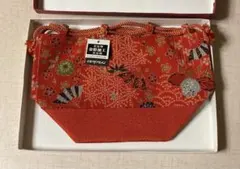 京都西陣 京友禅 金彩加工 巾着 和装バッグ