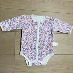 ミキハウス ホットビスケッツ ロンパース 花柄 60 ボディスーツ　ボディシャツ