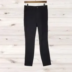 A1810 UNIQLO カジュアルパンツ ズボン(L) 黒 無地 綿のサムネイル