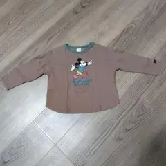 ミッキーマウス 長袖カットソー ブラウンロンＴ