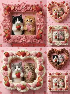 PARADISEパネル生地　 猫柄