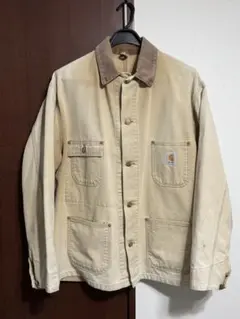 カーハート チョアコート 裏地なし サンフェード 白化 ビッグサイズ 春アウター