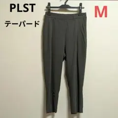 PLST❤ハイストレッチ タック入りテーパードパンツ カーキー М