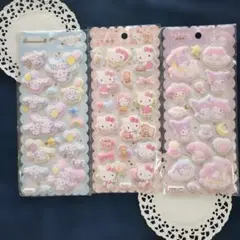 キティ・マイメロ・シナモロールマシュマロシール3点セット【新品正規品】