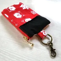 手作り　ポーチ　小銭入れ　カード入れ　小物入れ　和柄　犬　猫