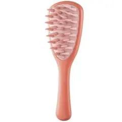 スカルプブラシ シリコン ハンドル付き 頭皮マッサージ レディース ピンク