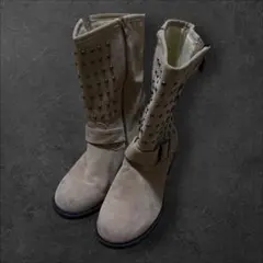 Common Tyme スタッズ スウェード サイドジップ ブーツ Lのサムネイル