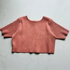 【美品】mystic ニット 半袖 ダブルジップ 2WAY F（F947）