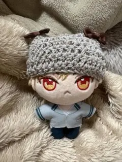 ◉ぬいパル用猫耳ニット帽　ブラウン