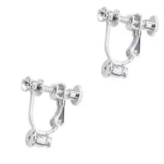 イヤリングコンバーターラインストーン横型（ネジ式クリップ）2ペア