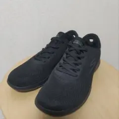 【26cm】Skechers ブラック メッシュ スニーカーSKECHERS