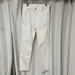 ユニクロ　ストレッチ　スリムストレートジーンズ　オフホワイト　人気完売　秋物美脚