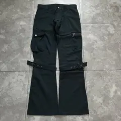 tete homme bondage cargo flare pants Y2K