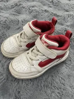 16cm キッズスニーカー　VANS OFF THE WALL ホワイト&レッド