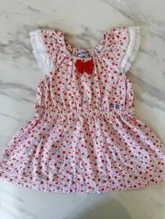 ミキハウス　花柄ワンピース 80サイズのサムネイル
