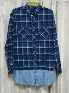 AZUL by moussy チェックシャツ 長袖