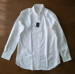 ユニクロ ファインオックスフォードシャツ長袖 XL オフホワイト