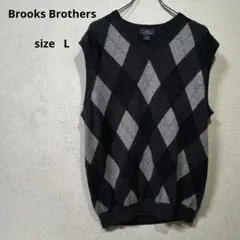 Brooks Brothers 346 アーガイル柄 Vネックニットベスト L