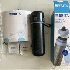 BRITA ボトル型浄水器　ブリタ　ダークブルー　カートリッジ付きのサムネイル