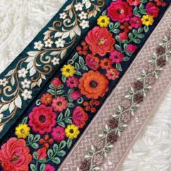 Y*A様 インド刺繍リボン　50cm×3色
