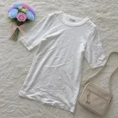 マカフィー ꕤ Tシャツ クルーネック 大人カジュアル ベーシック S ホワイト