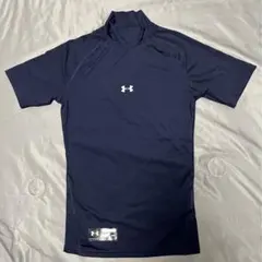 美品⭐︎Under Armour ネイビー 半袖ハイネック アンダーシャツサイズM